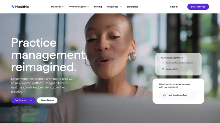 Healthie product page