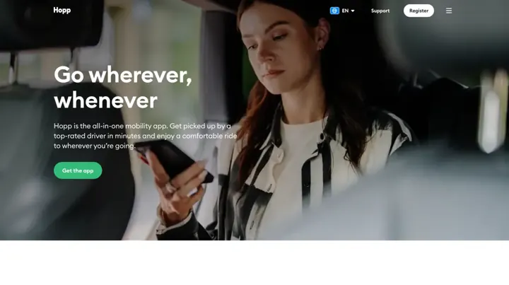 Hopp product page