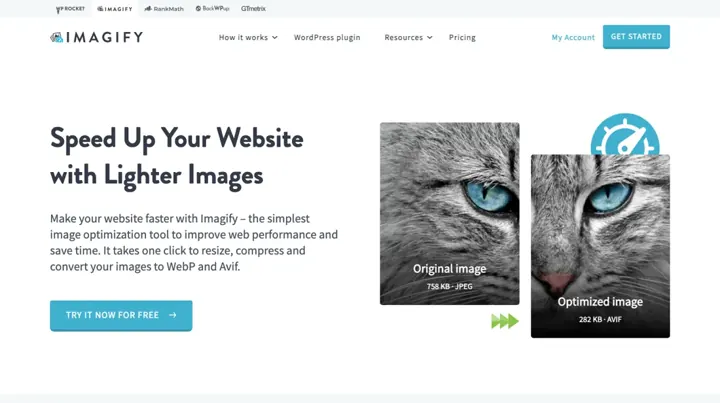 Imagify product page