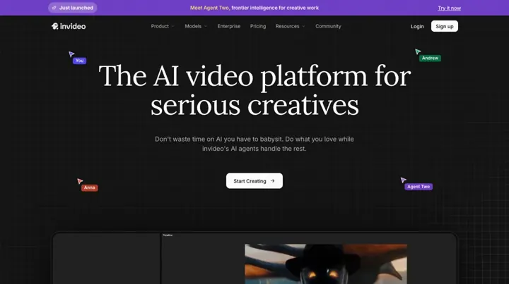 InVideo product page