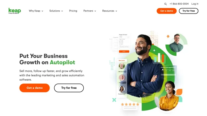 Keap product page