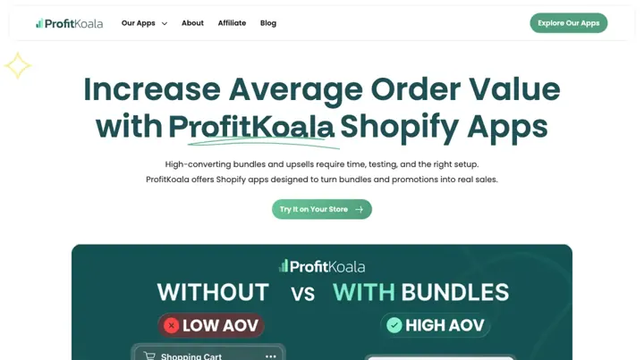 Koala Bundles product page
