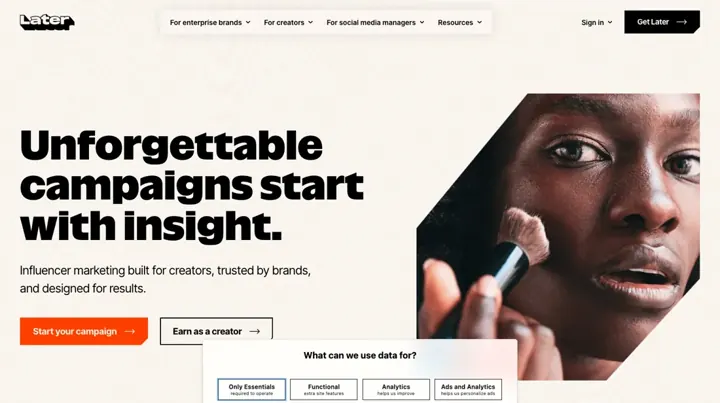Later product page