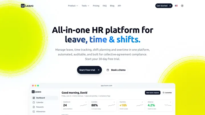 Leavo product page