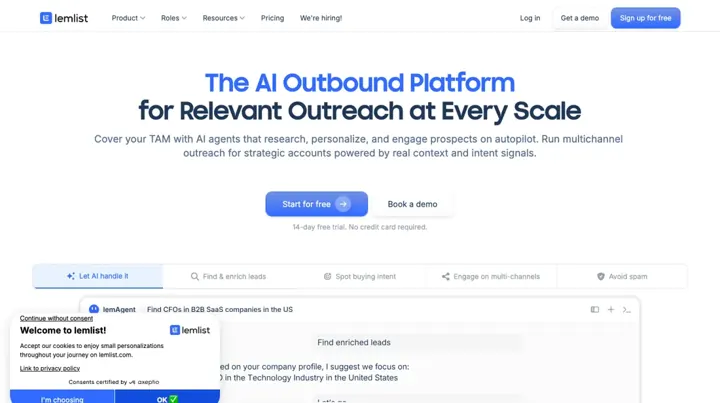 lemlist product page