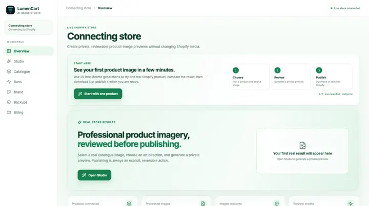 LumenCart product page
