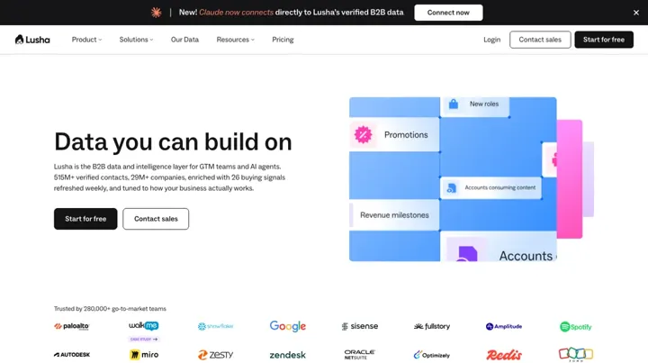 Lusha product page