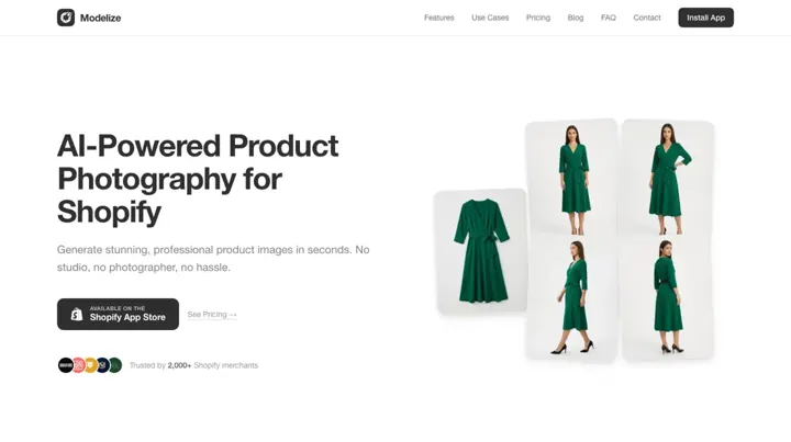 Modelize product page