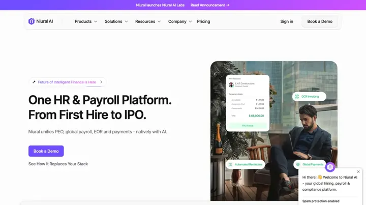Niural AI product page