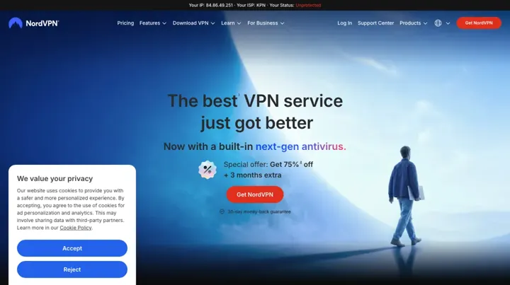 NordVPN product page