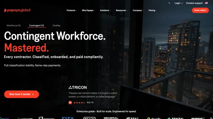 Papaya Global product page