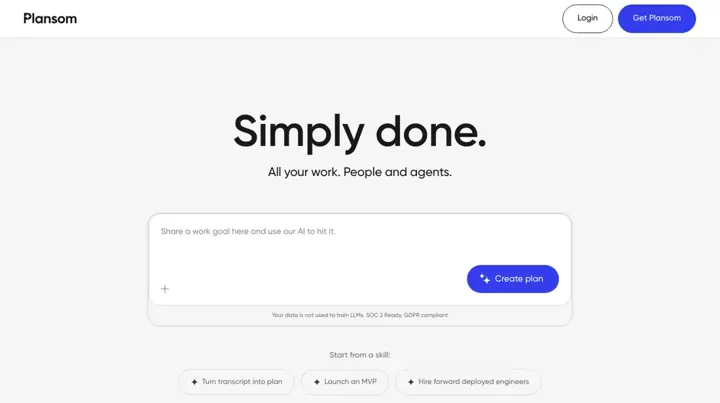 Plansom product page