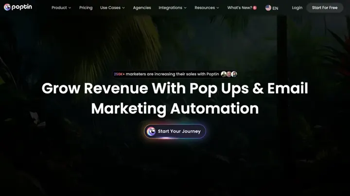 Poptin product page