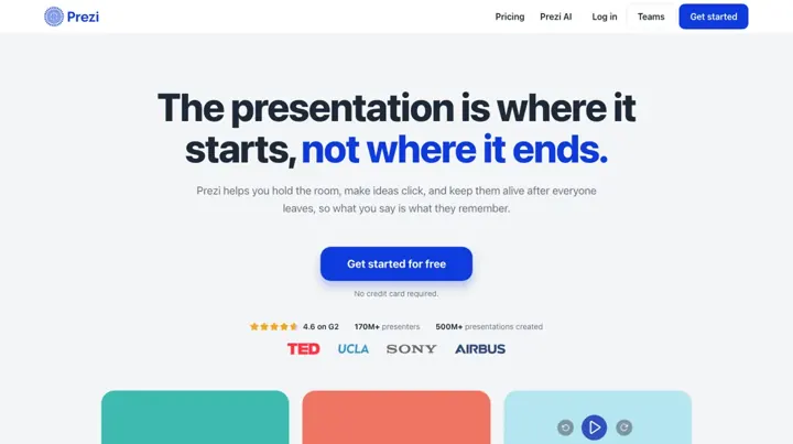 Prezi product page