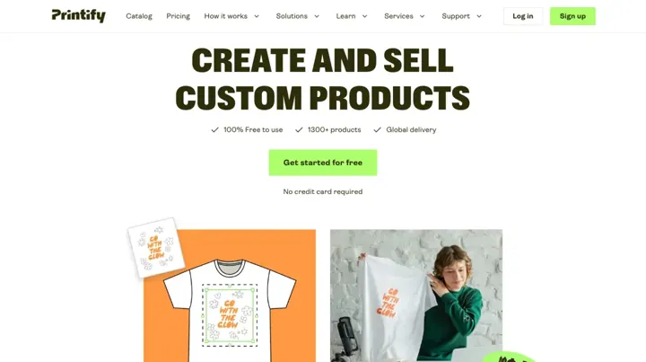 Printify product page