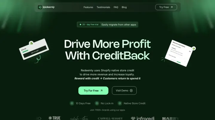 Redeemly product page