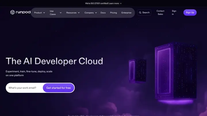 Runpod product page