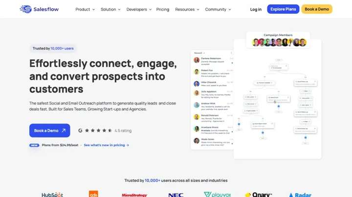 Salesflow product page