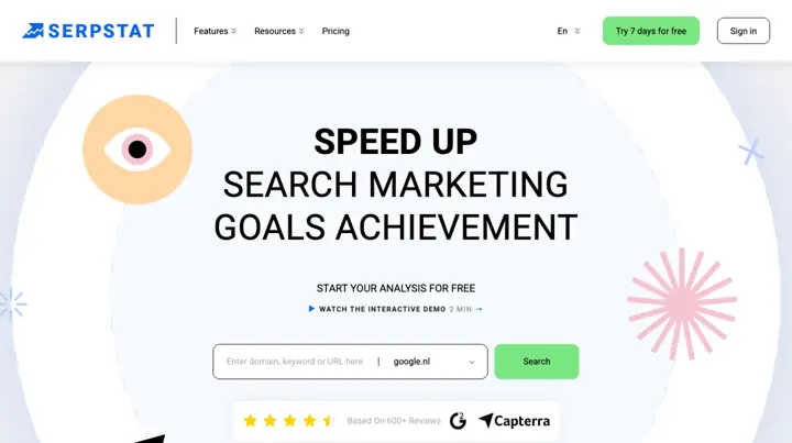 Serpstat product page