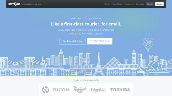 SMTP2GO product page