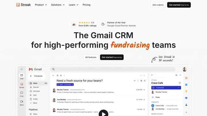 Streak product page