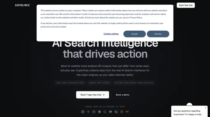 Superlines product page