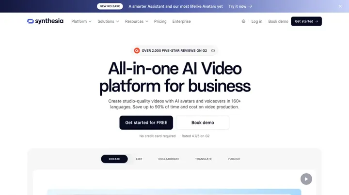 Synthesia product page