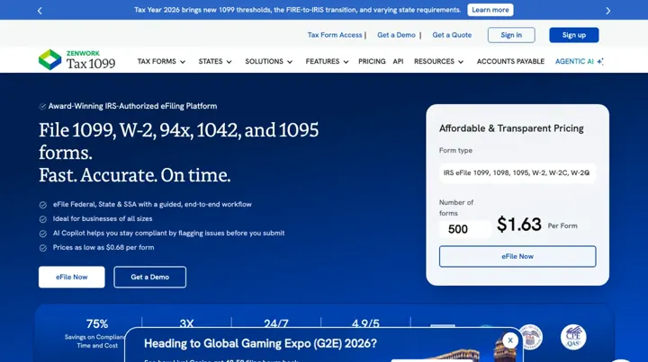 Tax1099 product page