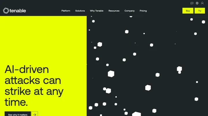 Tenable product page
