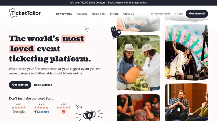 TicketTailor product page