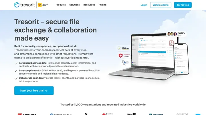 Tresorit product page