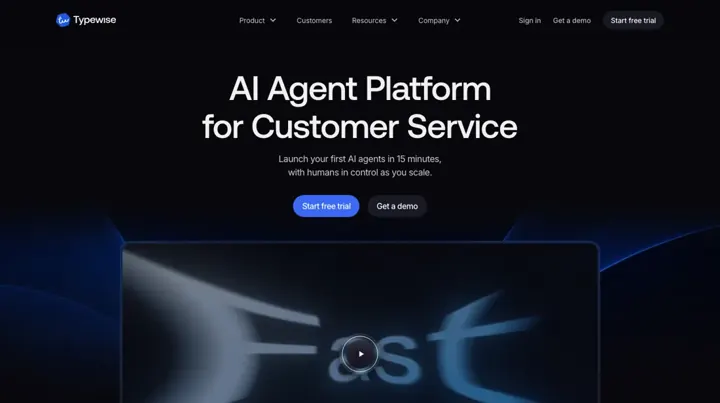Typewise product page