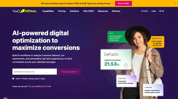 VWO product page