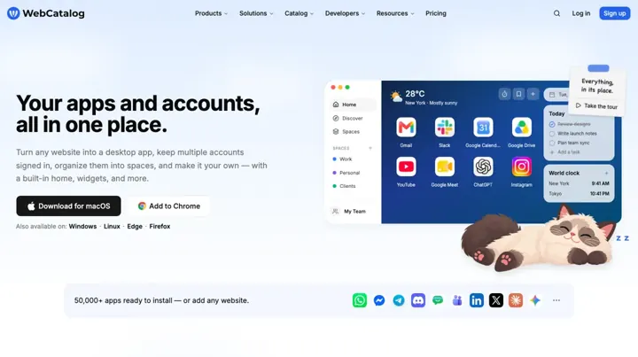 WebCatalog product page
