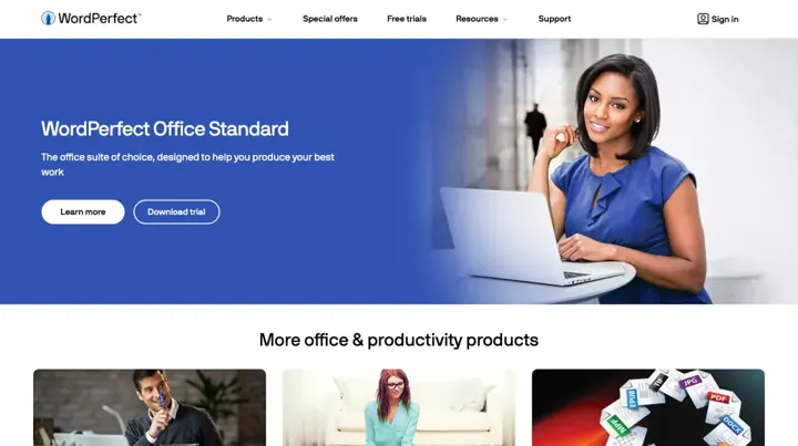 WordPerfect Office product page