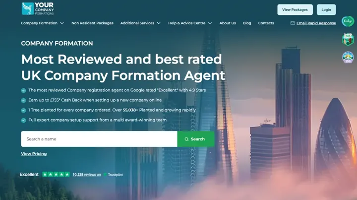 Your Company Formations product page