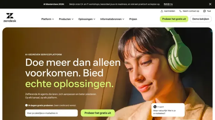Zendesk product page