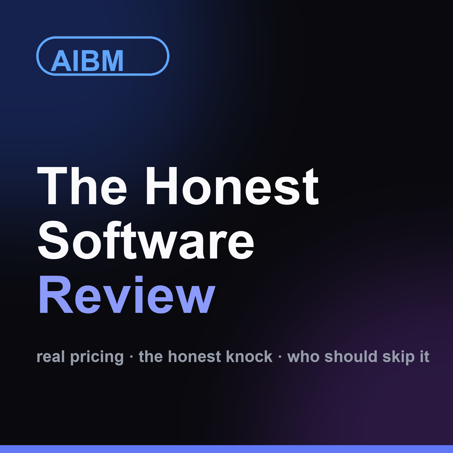 The Honest Software Review